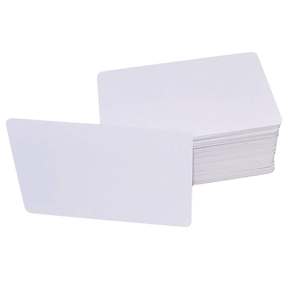 CR80 Size 125KHz ISO7816 RFID TK4100 blank white PVC card with overlay film for thermal printer