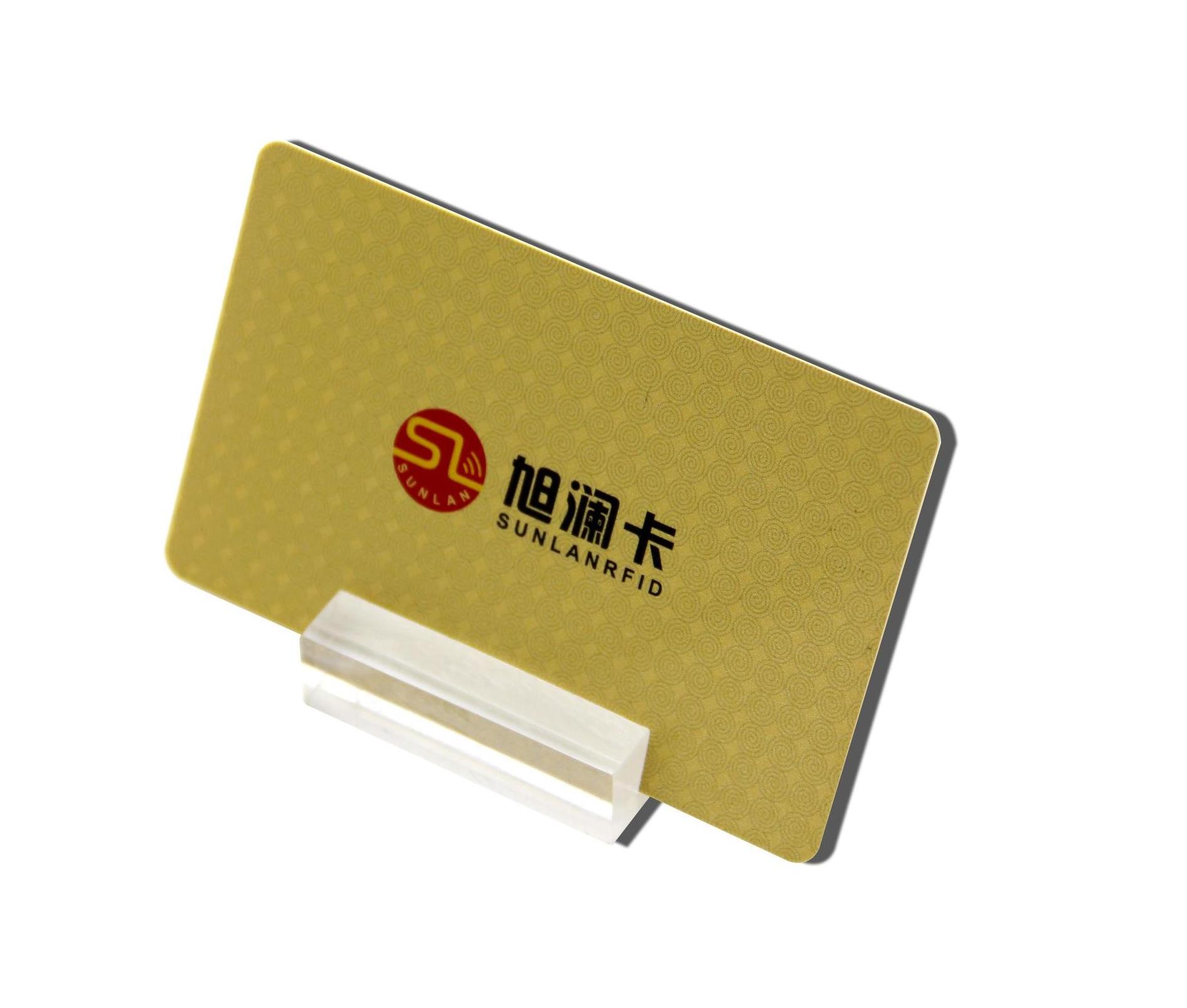 Sunlan Hf 860-960mhz  Nfc Metallic Golden smart Key Card For Business