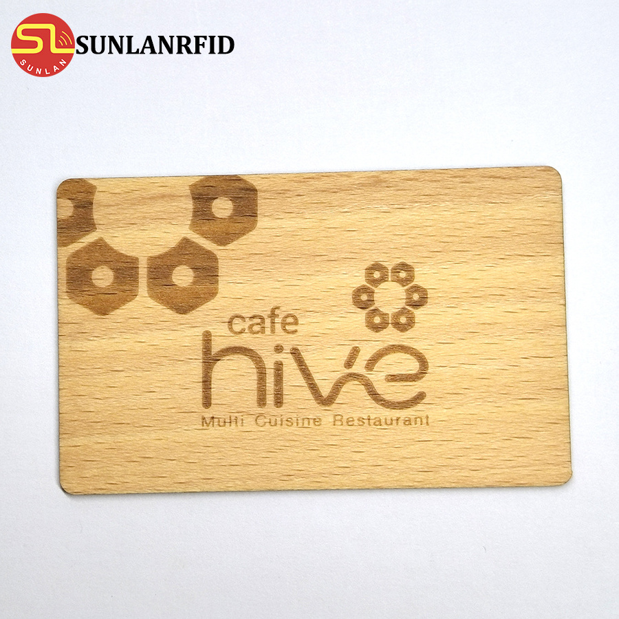 Customized Blank RFID Smart Chip Rfid Wooden Card Laser Engraved NFC Wood Business Card