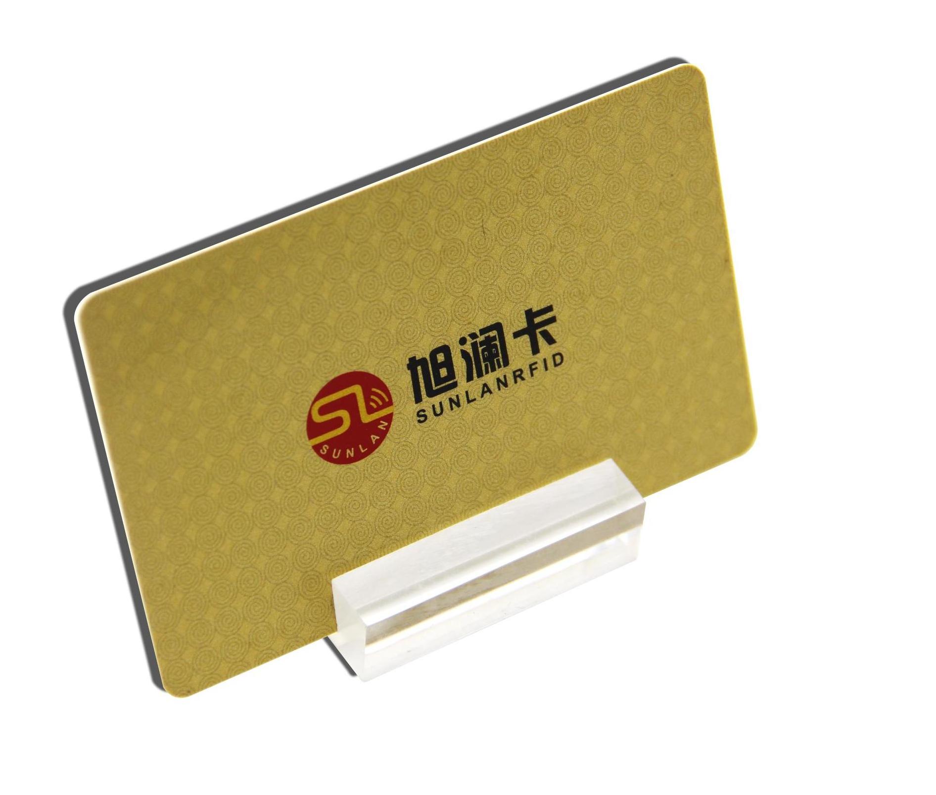 Sunlan Hf 860-960mhz  Nfc Metallic Golden smart Key Card For Business