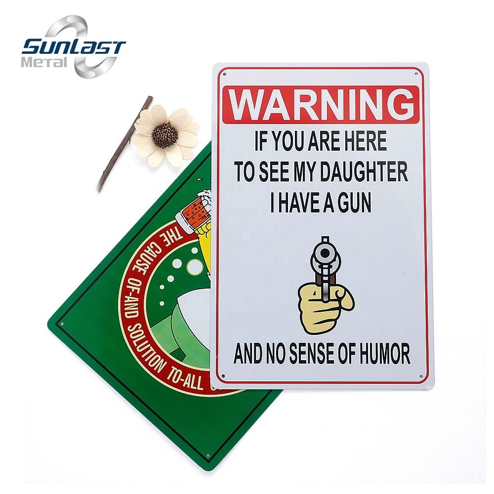 Custom metal aluminum Tin Warning Parking Reflective Road Street Signs ...