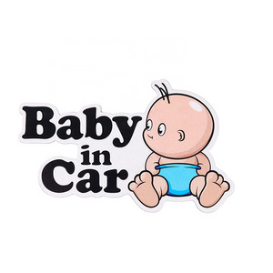 Custom Baby In Car Warning Sign Magnet 3m Reflective Car Door Sticker