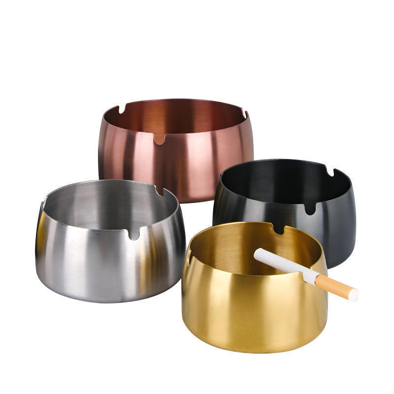 High Quality Different Size Custom Ash Tray Metal Ashtray Stainless Steel Smoking Cigar Ashtray