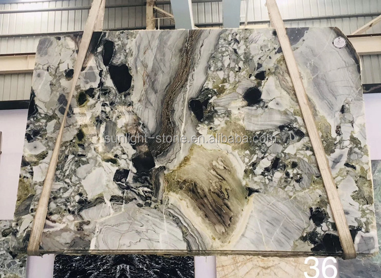 Ice Jade Marble,Cold Emerald Jade Ice Green Marble,Primavera Lux White Beauty Marble slab