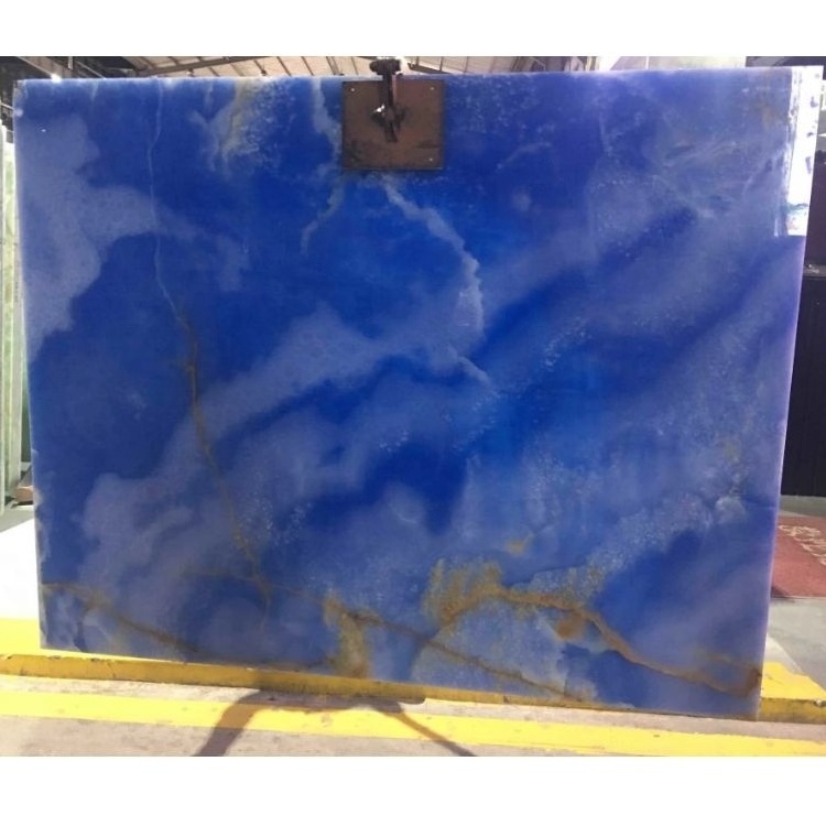 Highly polished Blue onyx marble price,blue marble onyx stone slabs