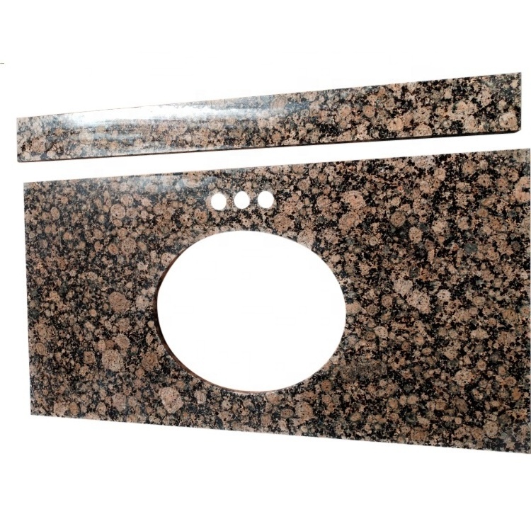 Bath modern bathroom baltic Brown Granite  vanity  top with undermount sink pictures of bathroom vanities