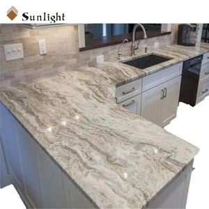 Prefab tops laminate countertops Fantasy Brown granite kitchen marble countertops with high quality