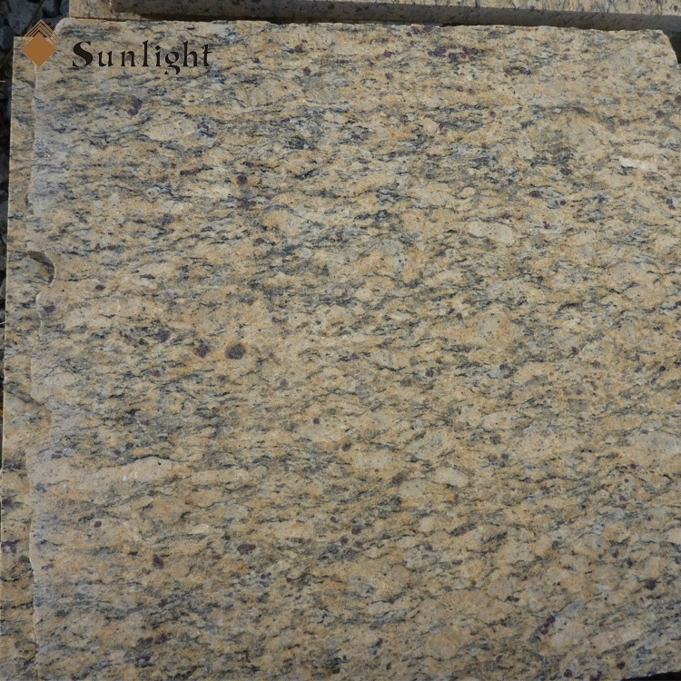 Prefab granite slabs brazil santa giallo st cecilia dark/light granite countertops for kitchen