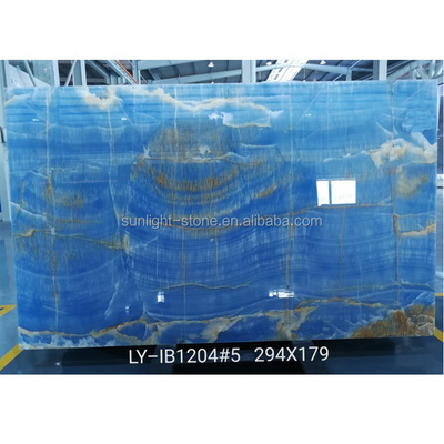 Blue marble stone onyx and  luxurious blue dark onyx slab wholesale good price