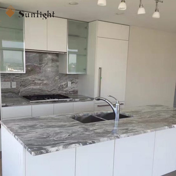 Prefab tops laminate countertops Fantasy Brown granite kitchen marble countertops with high quality