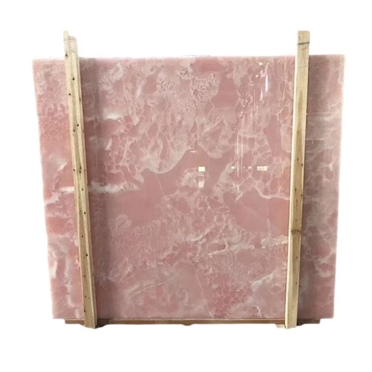 Polished natural light pink onyx rose  pink marble purple onyx stone slab