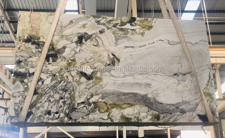 Ice Jade Marble,Cold Emerald Jade Ice Green Marble,Primavera Lux White Beauty Marble slab