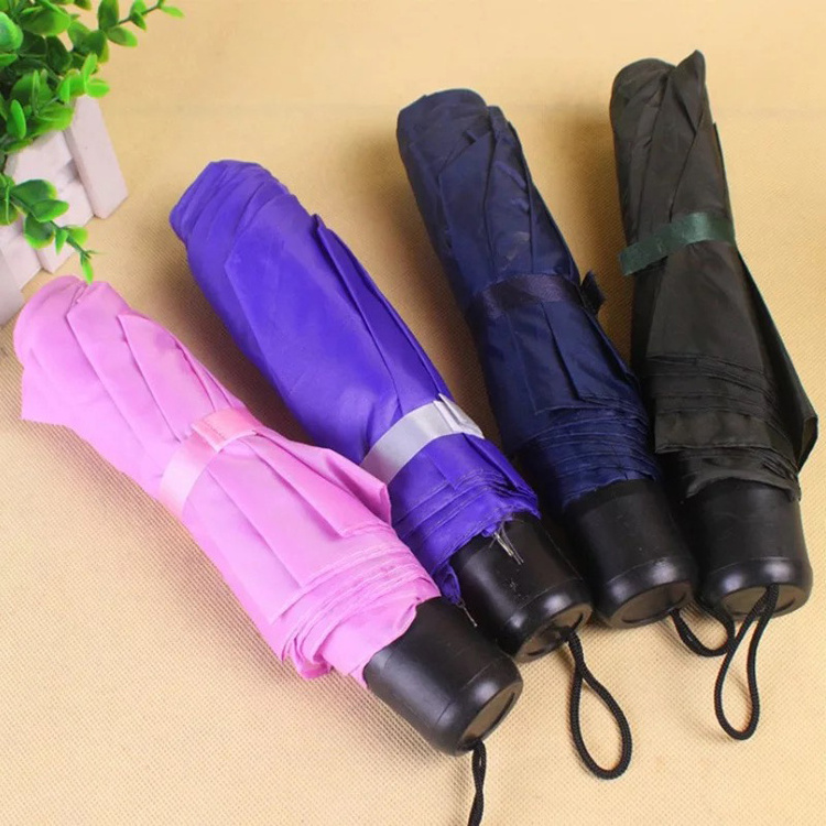 2024 Promotional Hot Sell Promotional Cheap 9 Ribs Folding Umbrella with Customized Logo