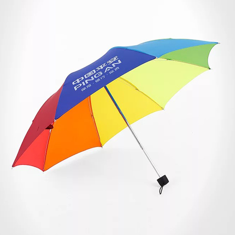 2024 Promotional Hot Sell Promotional Cheap 9 Ribs Folding Umbrella with Customized Logo