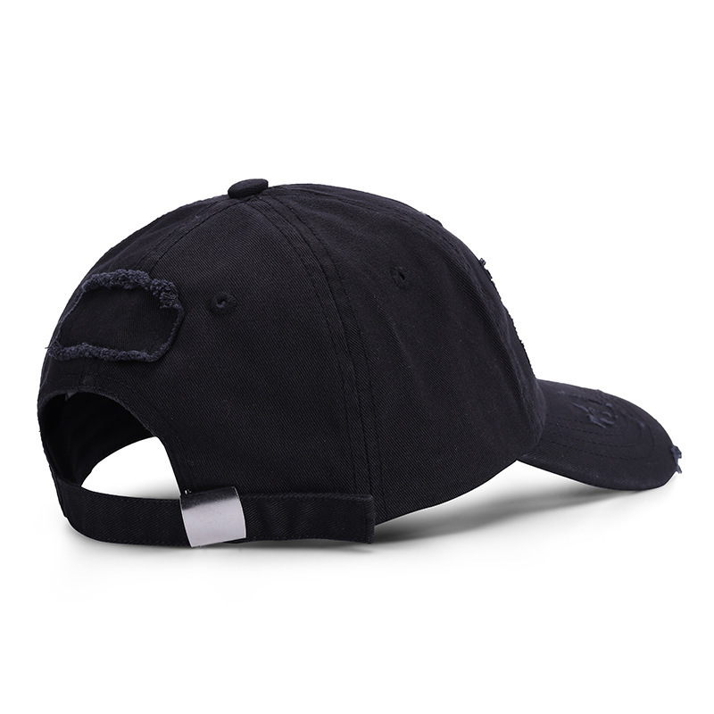 New Worn out Washed Baseball Hat Men's Ins Style Korean Style Casual Retro Sun-Proof Make Old Ripped Peaked Cap