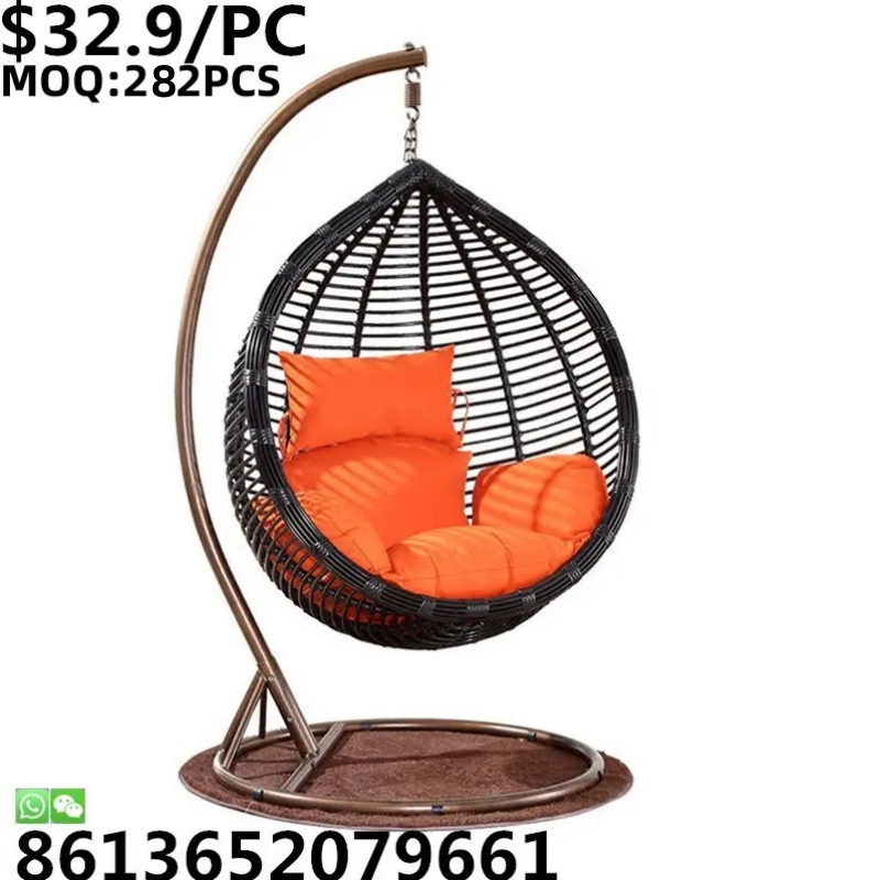 TSF hot sale patio outdoor furniture garden hanging indoor swing rattan egg chair