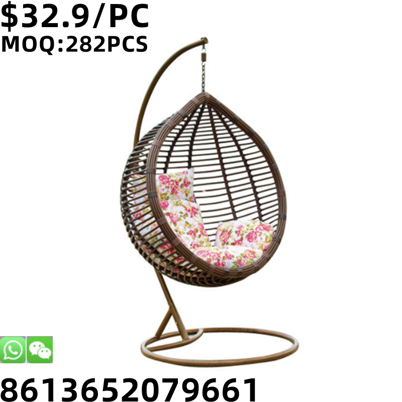 TSF Stacking Customized Outdoor Furniture Garden Metal Rattan Egg Hanging Indoor Swing Chair