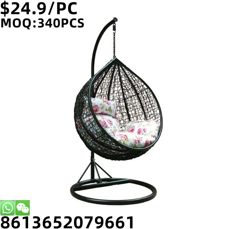 TSF Rattan Egg Shaped Patio Wicker Hammock Garden Outdoor Furniture Hanging Indoor Swing Chair