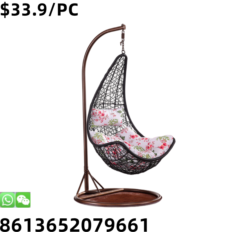 Low Price Patio Hanging Rattan Swing Egg Chair with Stand