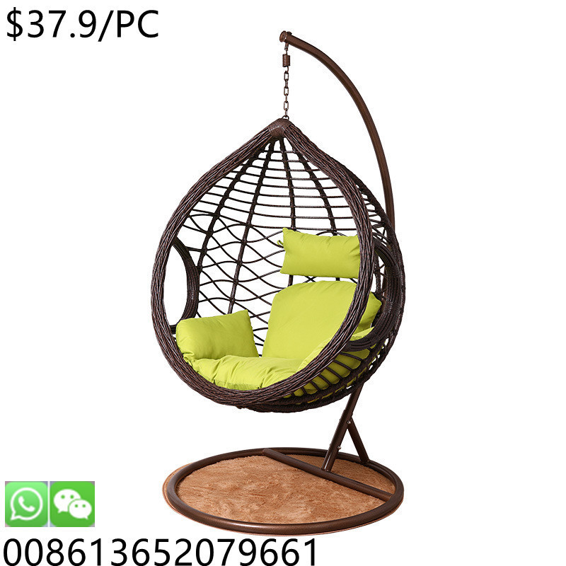 Leisure Patio Rattan Wicker Balcony Hanging Egg chair Beach Hotel Swing Chair