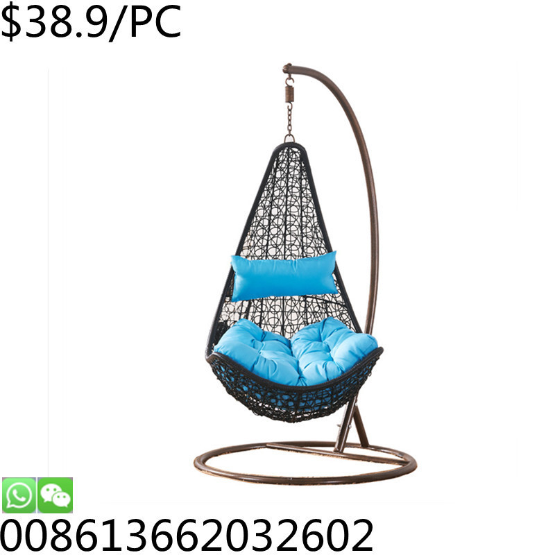 Top quality single backyard PE stand swing chair hanging basket