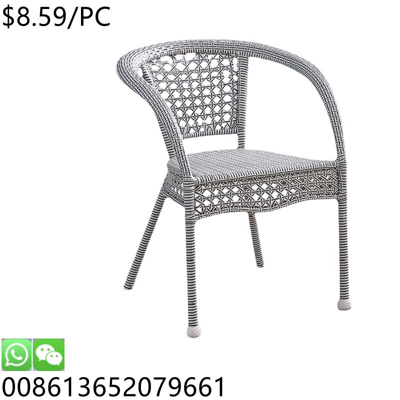 popular wicker rattan furniture patio garden set flower back rattan chair for outdoor