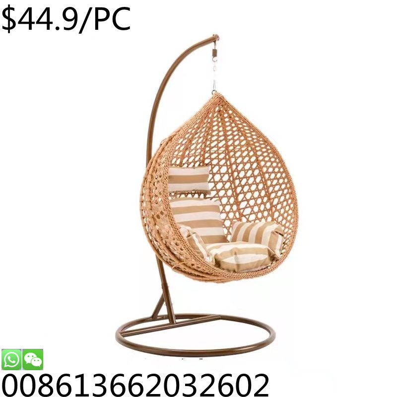 Hanging chair with round frame hanging egg garden swing chair