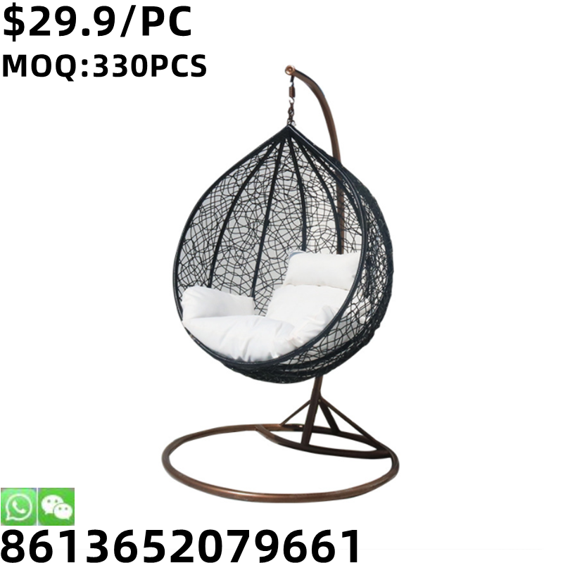 TSF Best Selling Rattan Bedroom Lounge Cushion Hammock Stand Garden Hanging Rattan Outdoor Swing Chair