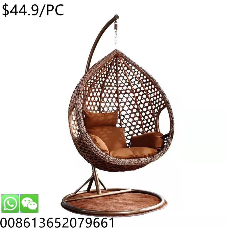 Leisure Patio Rattan Wicker Balcony Hanging Egg chair Beach Hotel Swing Chair