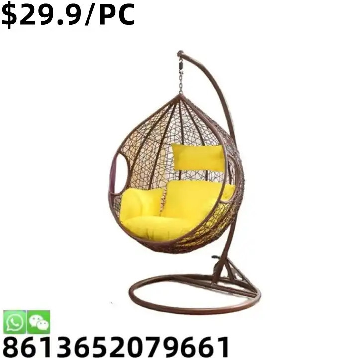 Modern Double Hanging Hammock Outdoor Teardrop Rattan Furniture Swing Chair