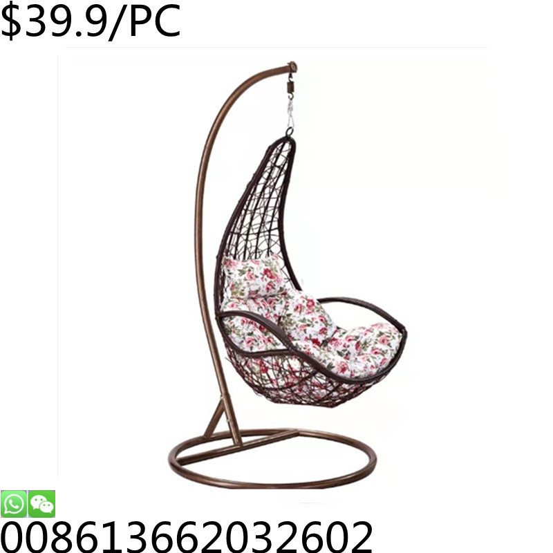 Hanging chair with round frame hanging egg garden swing chair