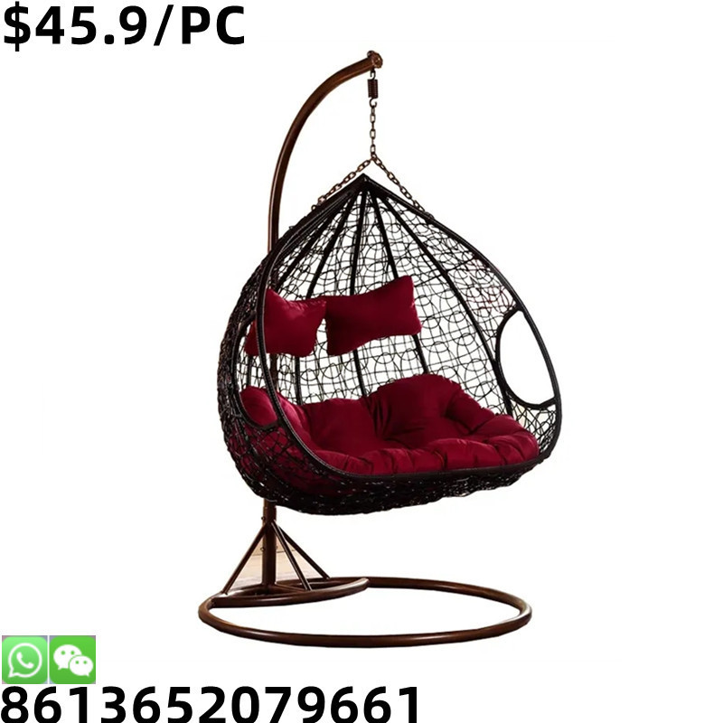 Modern Double Hanging Hammock Outdoor Teardrop Rattan Furniture Swing Chair