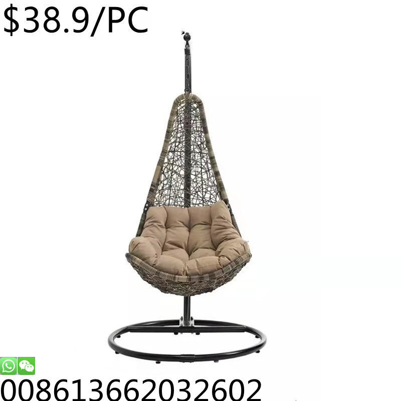 Hanging chair with round frame hanging egg garden swing chair