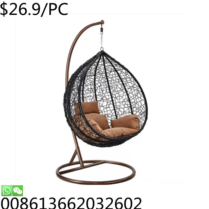 Hanging chair with round frame hanging egg garden swing chair