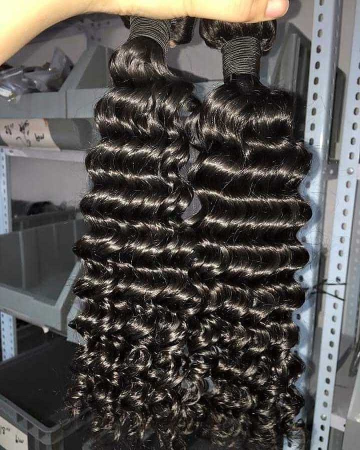 Sunlight 100% Human Hair Peruvian Hair 28  32 30 Inch Deep Wave Bundles with closure 10a deep wave Bundles High Quality