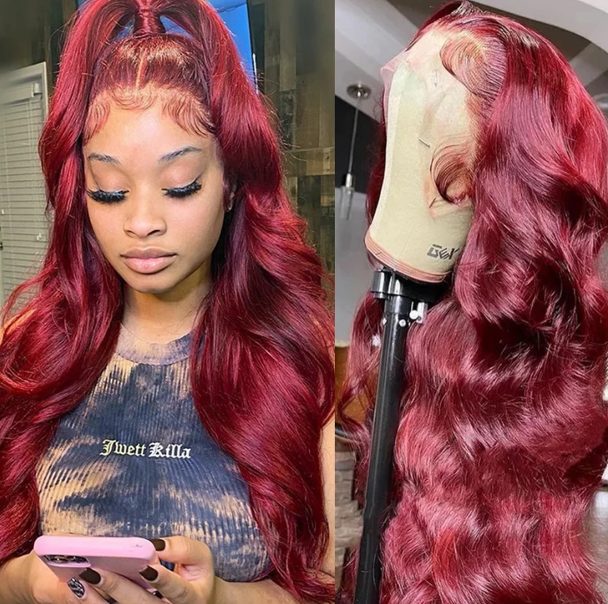 180% 250% water wave 350 Orange Human Hair Wig Ginger Colored Human Hair Wigs transparent frontal lace for black beauty women