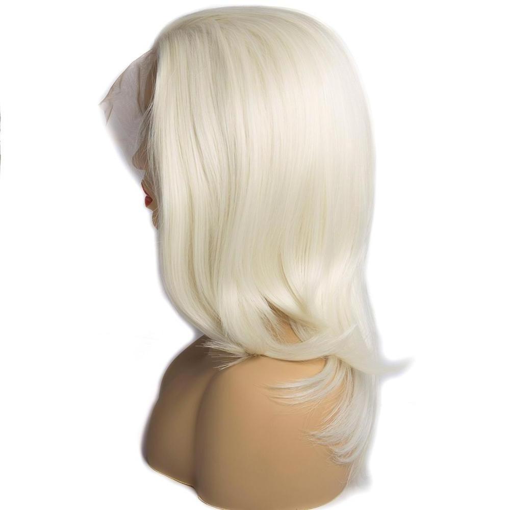 613 Blonde Short Bob premium synthetic wig Glueless Straight Middle Part Hair Wigs Synthetic lace front wig fiber hair