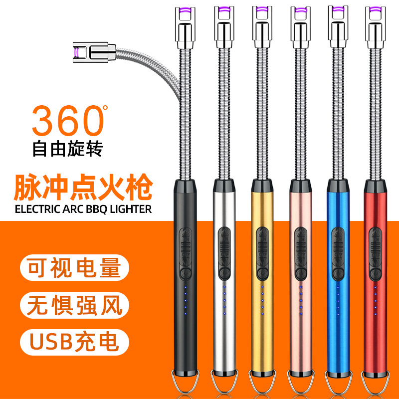 Long Stick USB C Charging Electric Candle Lighters Flexible Windproof Plasma Arc Lighters For Gifts DK-JL869