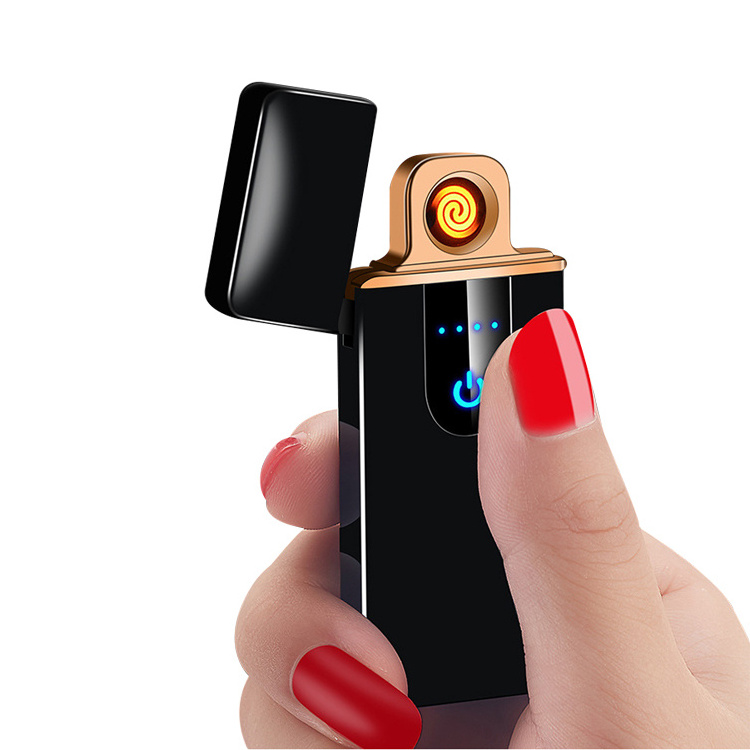 Cheap New Year Products Cigarette USB Electric Lighter Double Sided Touch Screen Lighter