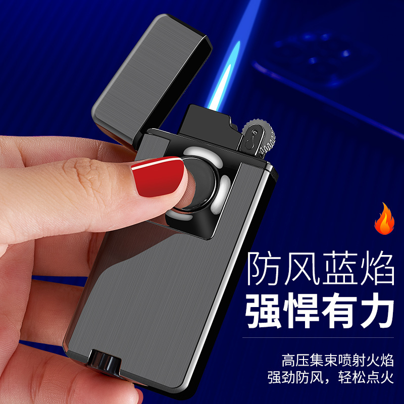 Men's Classic Personality open flame + straight punch flame gas lighter