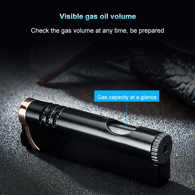 Custom Stylish Cool Windproof Promotional Torch Refillable Butane Gas Refill Gas Lighter