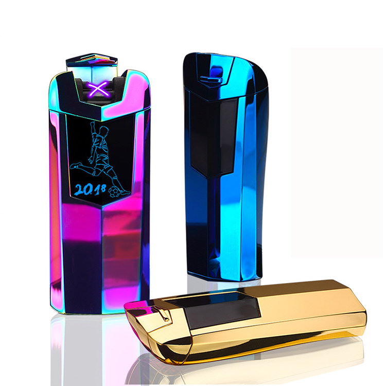 Windproof Flameless Ignitor Fingerprint Touch Switch Dual Arc Electronic Lighter With 280mAh Lithium-Ion Battery