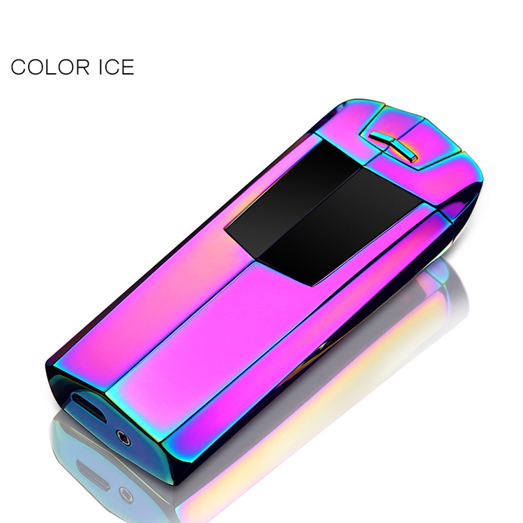 Windproof Flameless Ignitor Fingerprint Touch Switch Dual Arc Electronic Lighter With 280mAh Lithium-Ion Battery