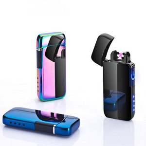 New Model Windproof Digital Lighter Electric Plasma Arc Lighter Usb Rechargeable Encendedor Lighter