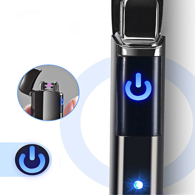 New Model Windproof Digital Lighter Electric Plasma Arc Lighter Usb Rechargeable Encendedor Lighter