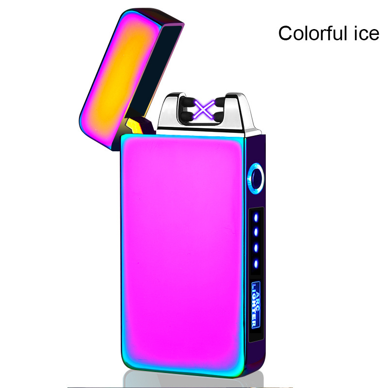 NEW Fashion USB Rechargeable Electronic Cigarette Lighter, Double Arc Plasma Lighter with Battery Indicator