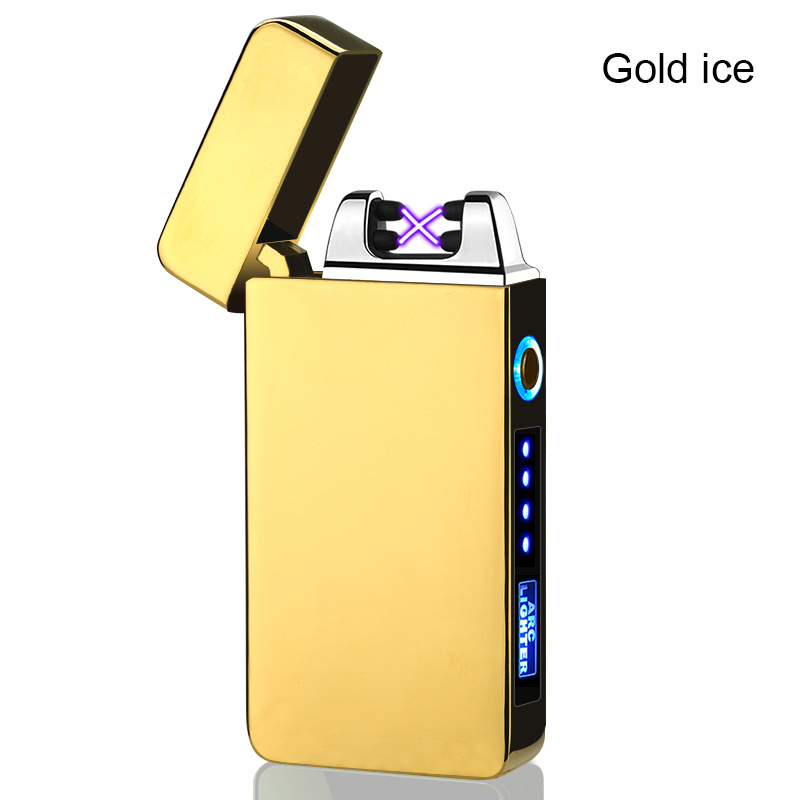 NEW Fashion USB Rechargeable Electronic Cigarette Lighter, Double Arc Plasma Lighter with Battery Indicator