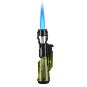 Straight into the blue flame inflatable windproof direct charge igniter gun outdoor lighter