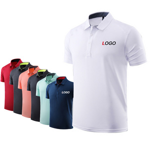 Wholesale Polyester 4 Way Stretch Designers Blank Plain Golf Polo Shirt Uniform Embroidery Custom Logo Lapel Polo Shirt