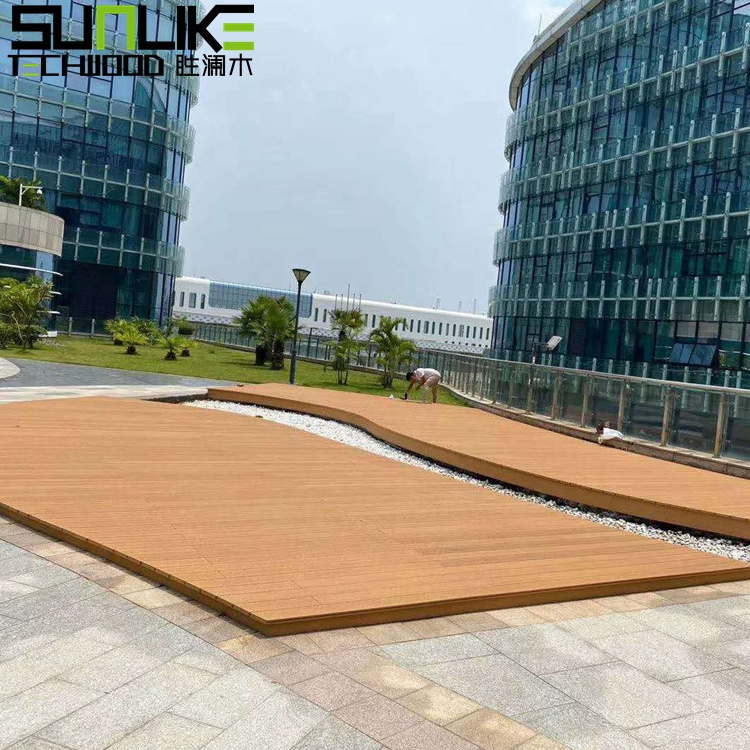 Floor Decking Plastic Sheets Outdoor Wpc Composite Interlock Plastic Base